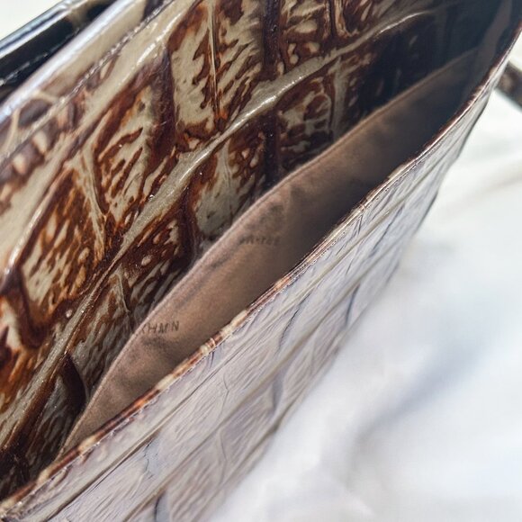 Brahmin Jody Espresso Orinoco Slim Leather Purse - Picture 9 of 9